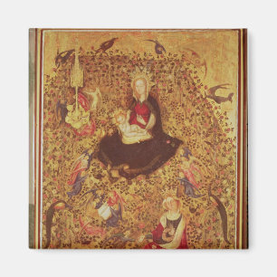 Aimant Madonna avec un Rose Bush