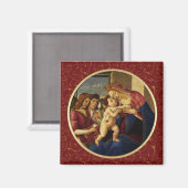 Aimant Madonna de Botticelli. Cadeau de Noël en beaux-art (Recto/Verso)