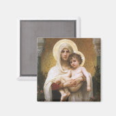 Aimant Madonna des Roses par Bouguereau (Recto/Verso)
