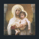 Aimant Madonna des Roses par Bouguereau<br><div class="desc">Madonna des Roses (1903) de Bouguereau est une vintage peinture de portraits religieux et réalistes de beaux-arts victoriens. Un portrait religieux de la Vierge et de l'Enfant avec Marie-Madeleine tenant le bébé Jésus-Christ avec des halos d'or et entouré de roses. À propos de l'artiste : William-Adolphe Bouguereau (1825-1905) était un...</div>