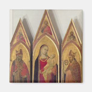 Aimant Madonna et enfant avec des solides solubles.
