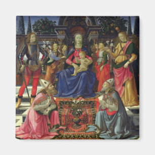 Aimant Madonna et enfant avec des solides solubles.