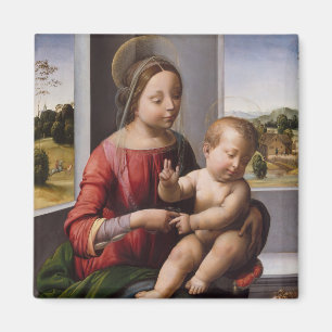 Aimant Madonna et enfant avec Jean-Baptist