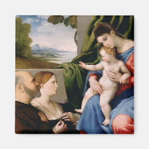 Aimant Madonna et enfant avec le St John infantile