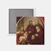 Aimant Madonna et enfant avec quatre hommes d'État (Recto/Verso)