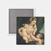 Aimant Madonna et Enfant avec Saint John, c.1570 (huile s (Recto/Verso)