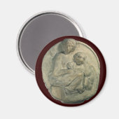 Aimant Madonna et Enfant, Tondo Pitti par Michelangelo (Recto/Verso)