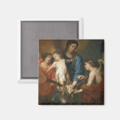 Aimant Madonna et l'enfant aux anges (Recto/Verso)