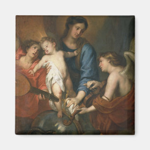 Aimant Madonna et l'enfant aux anges