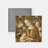 Aimant Madonna et l'enfant avec deux anges (Recto/Verso)