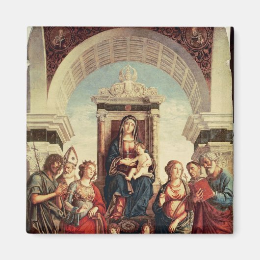 Aimant Madonna et l'enfant avec les saints (Devant)