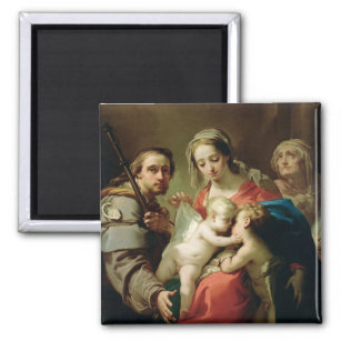 Aimant Madonna et l'enfant avec les saints Jean, Anna et 