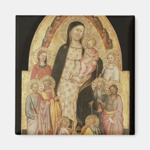 Aimant Madonna et l'enfant intronisé