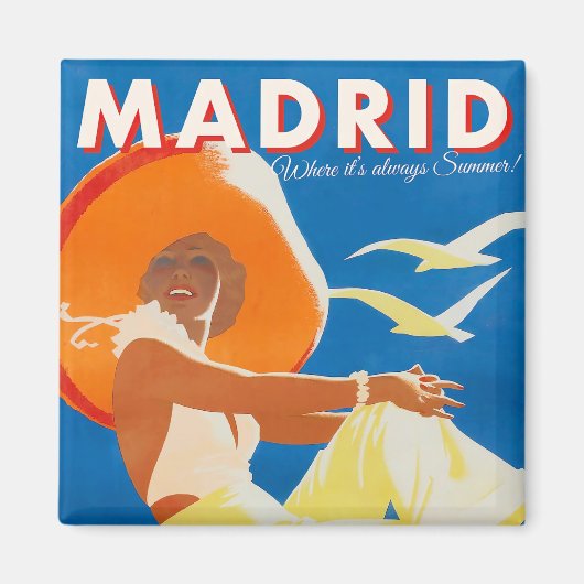 Aimant Madrid Espagne voyage millésime (Devant)