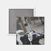 Aimant Madrid, scooter Vespa noir (Recto/Verso)