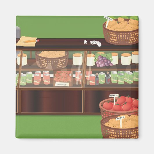 Aimant Magasin de fruits et légumes (Devant)