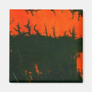 Aimant Magazine d'art Abstrait "Feu de marais #2"