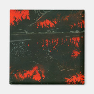 Aimant Magazine d'art Abstrait "Feu de marais n° 1"