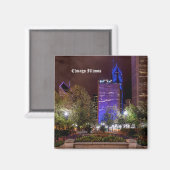 Aimant Magazine nocturne du printemps du Millennium Park (Recto/Verso)