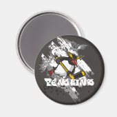 Aimant Magazine rond Jersey Penguins Graffiti (Recto/Verso)