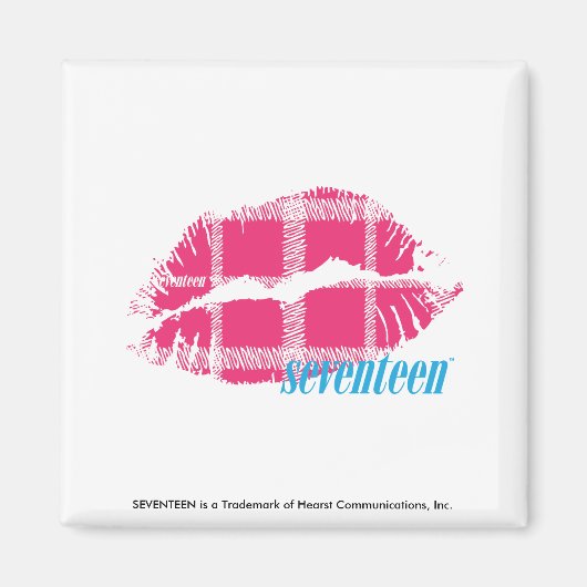 Aimant Magenta Plaid (Devant)