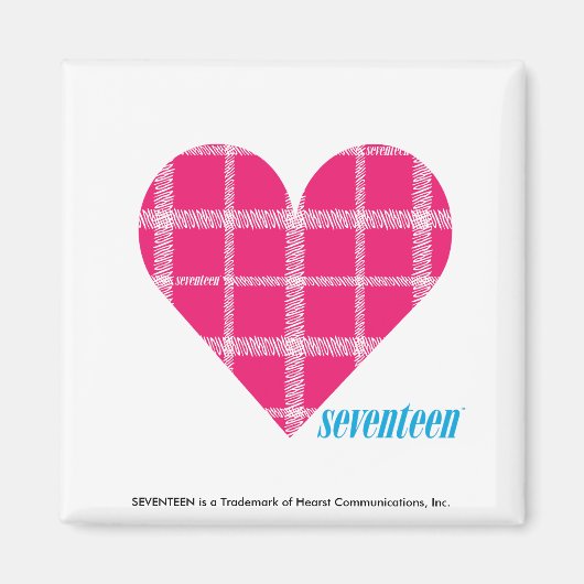Aimant Magenta Plaid 2 (Devant)