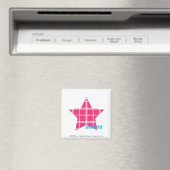 Aimant Magenta Plaid 3 (In Situ (Lave-vaisselle))
