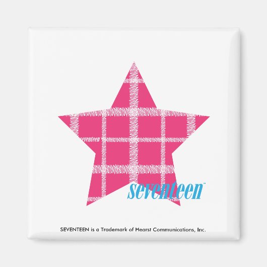 Aimant Magenta Plaid 3 (Devant)