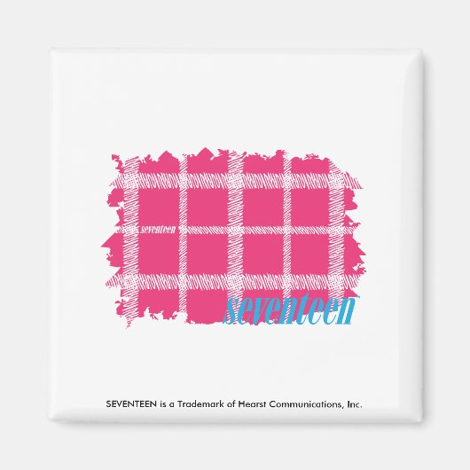 Aimant Magenta Plaid 4 (Devant)