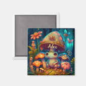 Aimant Magic cute frog mushroom Keychain  (Recto/Verso)