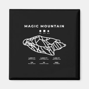 Aimant Magic Mountain Ski Snowboard Ski Idaho Skier