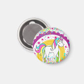 Aimant Magic Pretty Pastel Unicorn Rainbow Stars (Recto/Verso)