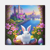 Aimant Magical landscape with rabbit and magical castles  (Devant)