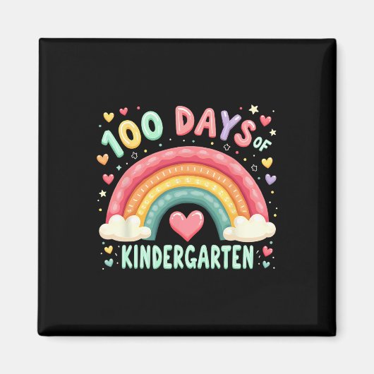 Aimant Magical Rainbow 100 Jours de Professeur de Materne (Devant)