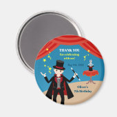 Aimant Magicien Boy Show Fête d'anniversaire (Recto/Verso)