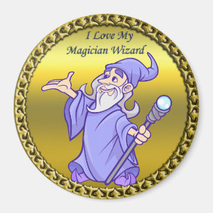 Aimant Magicien magicien or sorcière violet sorcière