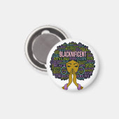 Aimant Magie Blacknificent Black Queen Melanin Sista Girl (Recto/Verso)