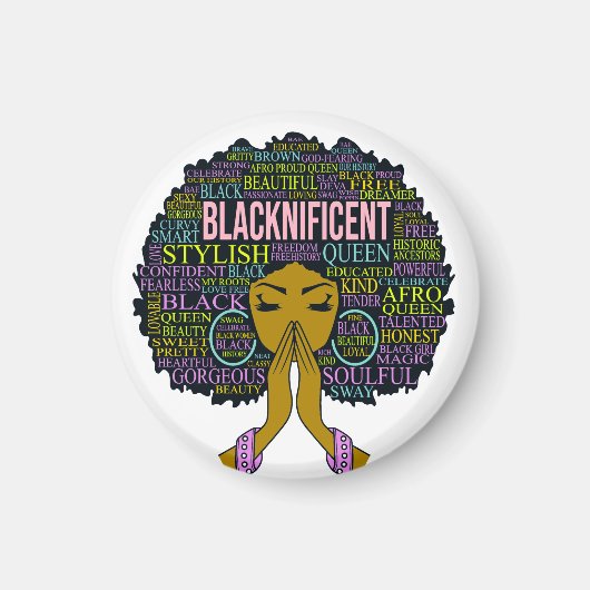 Aimant Magie Blacknificent Black Queen Melanin Sista Girl (Devant)