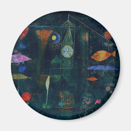 Aimant Magie de poisson de Paul Klee Peinture Abstraite A (Devant)