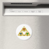 AIMANT MAGIQUE ELFIC TALISMAN /GOLD TRIANGLE AVEC GEMSTON (In Situ (Lave-vaisselle))