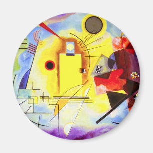 Aimant Magnat bleu jaune Kandinsky