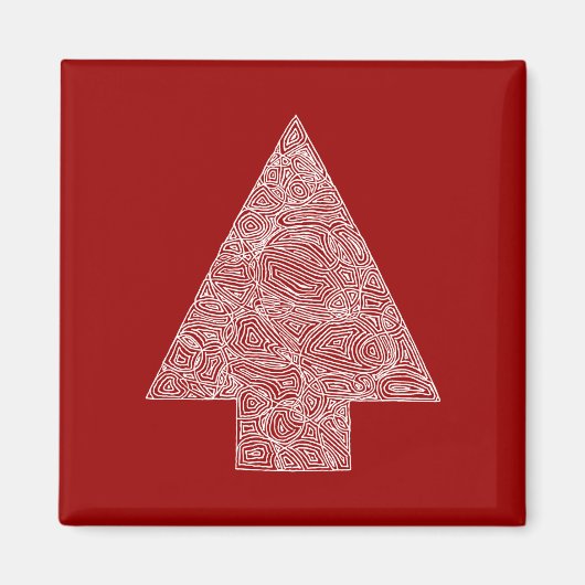 Aimant Magnat d'arbre de Noël moderne (Devant)