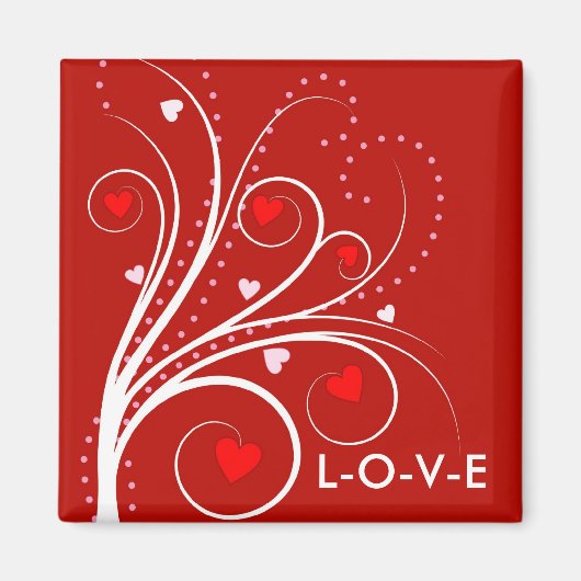 Aimant Magnat d'arbre Saint-Valentin (Devant)