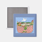 Aimant Magnat d'art de Jérusalem (Recto/Verso)