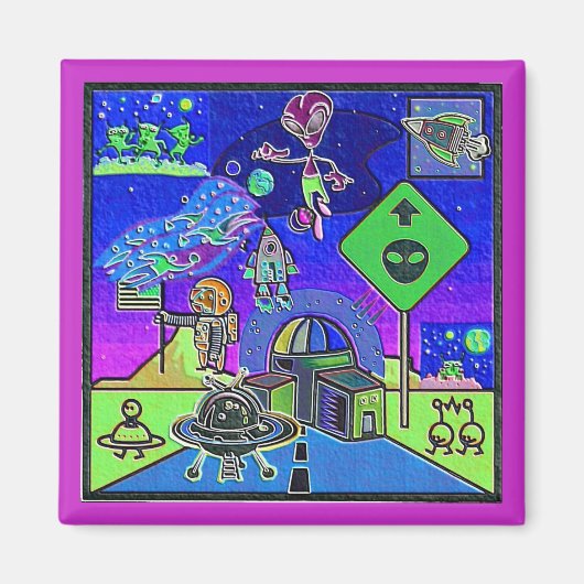 Aimant Magnat d'art spatial (Devant)