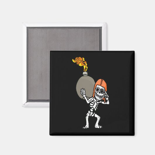 Aimant Magnat de bombe de squelette (Recto/Verso)