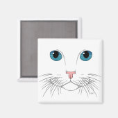 Aimant Magnat de chat bleu (Recto/Verso)
