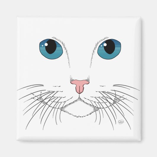 Aimant Magnat de chat bleu (Devant)