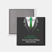 Aimant Magnat de costume d'homme d'affaires (Recto/Verso)