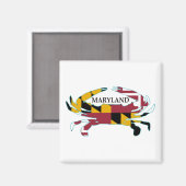 Aimant Magnat de crabe du pavillon du Maryland (Recto/Verso)